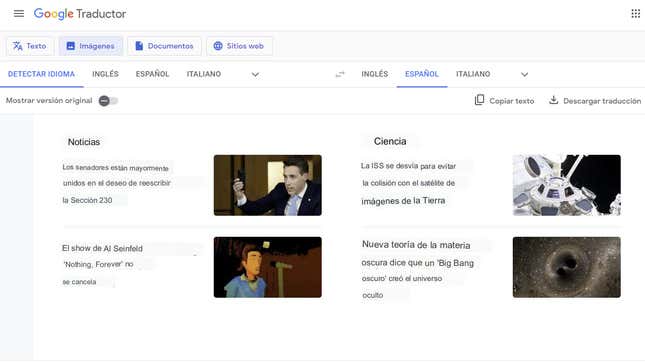 Imagen para el artículo titulado El Traductor de Google por fin permite traducir imágenes desde su web
