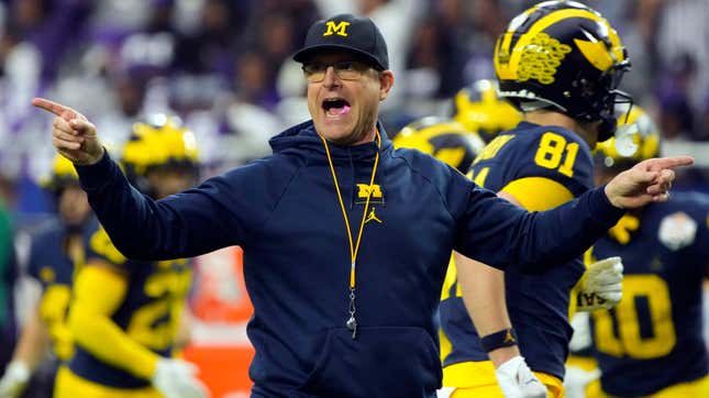 We’re not entirely sure what Jim Harbaugh did, but it was something.