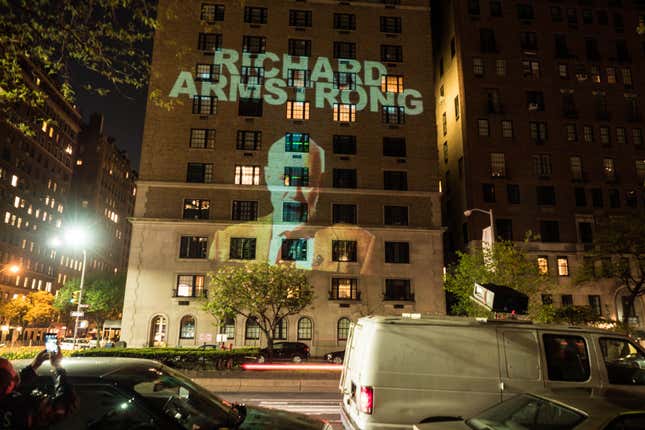 Projection at the residence Guggenheim trustee William Mack