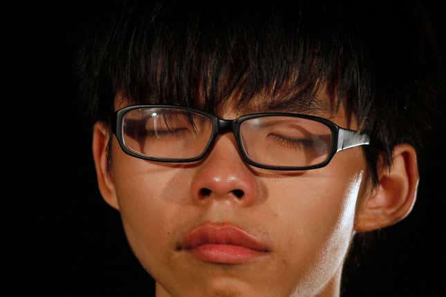 Joshua Wong in 2012.