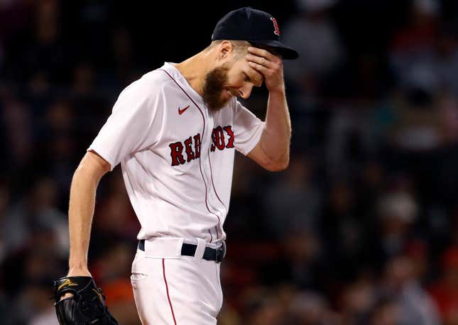 Chris Sale throws batting practice at Fenway Park