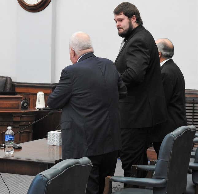 Joshua Sills with his attorneys appeared for a preliminary pretrial hearing Thursday in Guernsey County Common Pleas Court. The professional football player who was with the Philadelphia Eagles this past season is accused of first-degree felony counts of rape and kidnapping.

Joshua Sills hearing