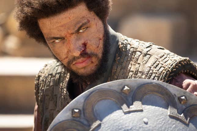 Perrin (Marcus Rutherford) y sus ojos de lobo.