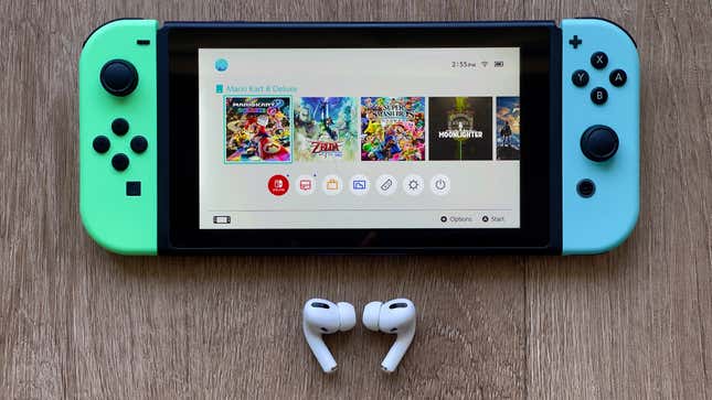Image for article titled How to Finally (Easily) Connect AirPods to Your Nintendo Switch