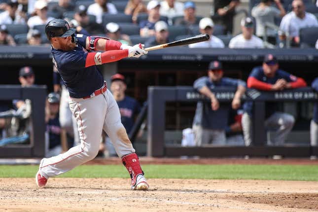 A view of the jersey of Justin Turner of the Boston Red Sox during