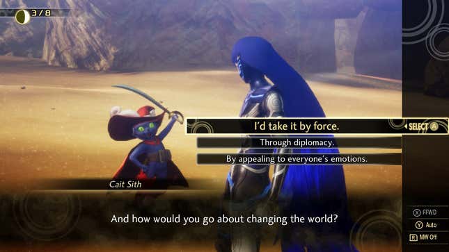 Cait Sith: "And how would you go about changing the world?"