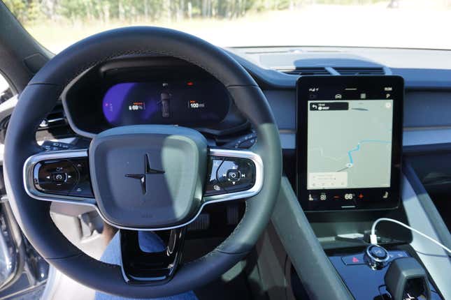 A blue 2024 Polestar 2 dual motor.