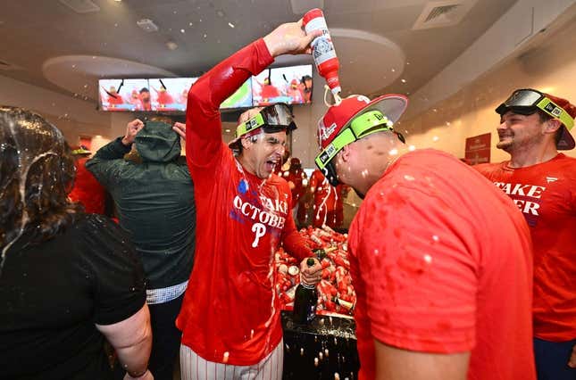 Inside Philadelphia Phillies' wild clubhouse celebrations after