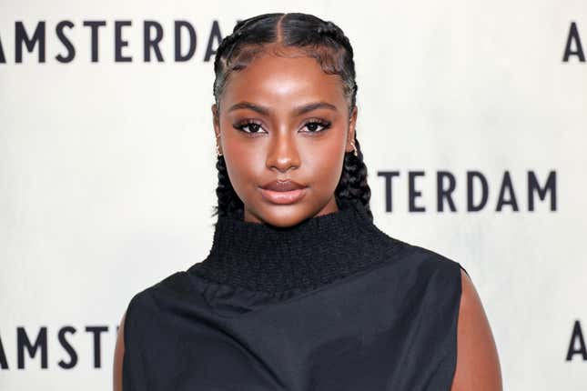 Justine Skye attends the ‘Amsterdam’ World Premiere at Alice Tully Hall on September 18, 2022 in New York City.