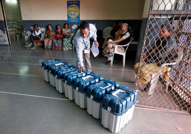 Checking on voting machines.