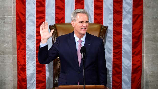 Image for article titled McCarthy Elected Speaker After Far-Right GOP Minority Joins Rest Of Far-Right GOP Majority