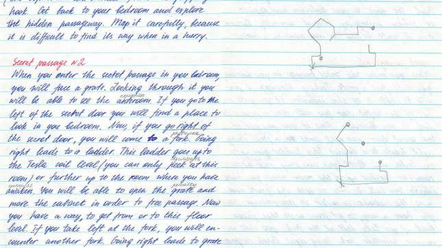 Image for article titled Beautiful Hand-Written Walkthrough Found In Old PC Game Box