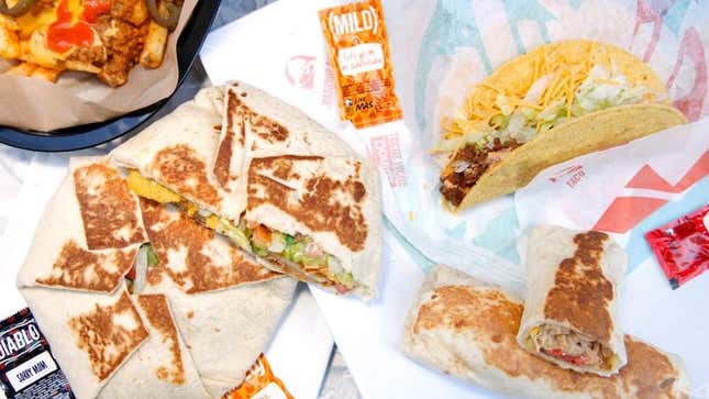 Assortment of items at Taco Bell Headquarters in 2019