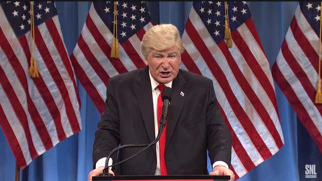 Image for article titled Trump Wanted the Justice Department To Stop SNL From Parodying Him, Which Sounds Exactly Like the Setup for an SNL Skit