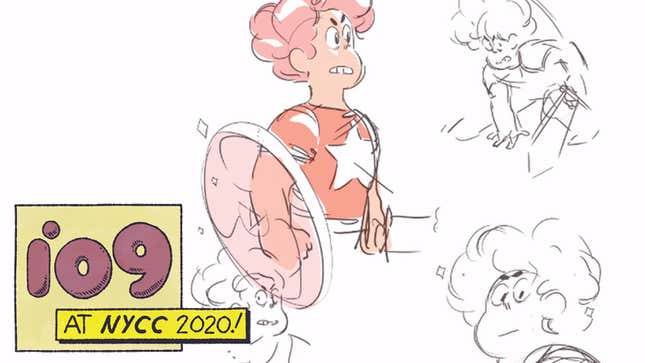 Rebecca Sugar’s early sketches for the idea of Steven’s “perfect” powered up gem form, as seen in the artbook.
