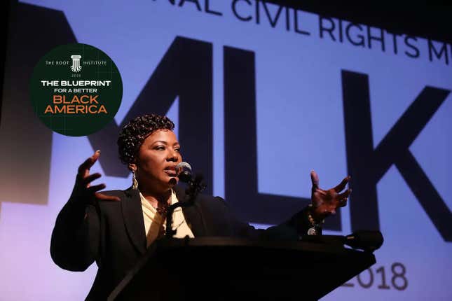 Rev. Dr. Bernice King, daughter of Dr. Martin Luther King, Jr. speaks as she visits the National Civil Rights Museum as they prepare for the 50th anniversary of her father’s assassination on April 2, 2018, in Memphis, Tennessee.