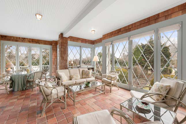 The current interior state of Grey Gardens, remodeled by architect Gene Fudderman, under owners Sally Quinn and Ben Bradlee.