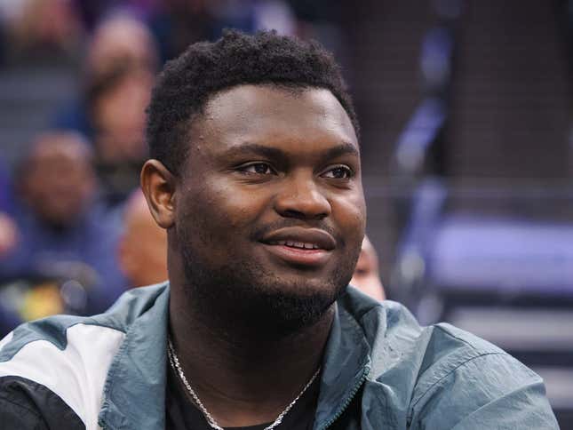 Mar 6, 2023; Sacramento, California, USA; New Orleans Pelicans power forward Zion Williamson on the bench during the first quarter against the Sacramento Kings at Golden 1 Center.