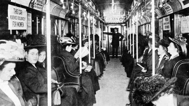 A car on an IRT Broadway Line train in 1903