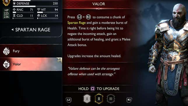 A screenshots shows one of the game's many various skill menus.