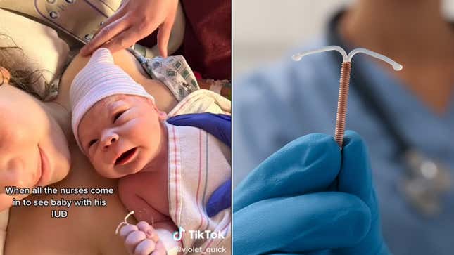 Image for article titled Woman Appears to Give Birth to Baby That&#39;s Holding Her IUD