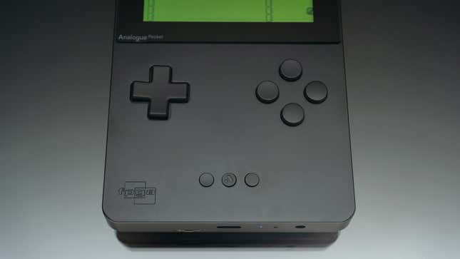 The Analogue’s Pockets controls are all unlabelled (except for the home screen button) and the directional pad lacks any texturing aside from a matte finish.