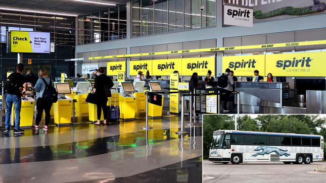 Image for article titled Spirit Airlines Begins Offering $45 Directions To Nearest Greyhound Bus Station