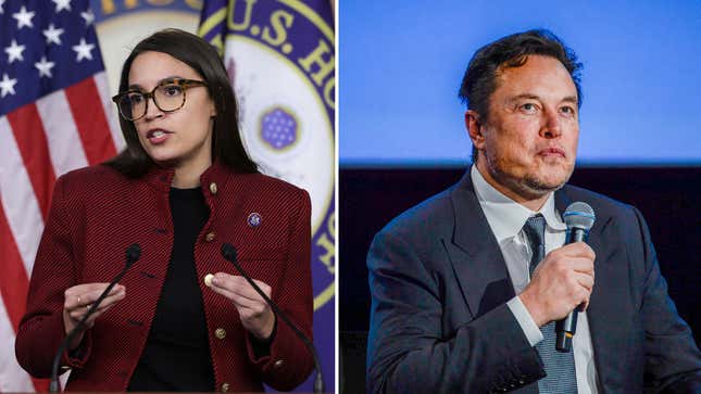 Image for article titled Did Elon Musk Tamper With AOC&#39;s Twitter Feed After She Criticized Him?