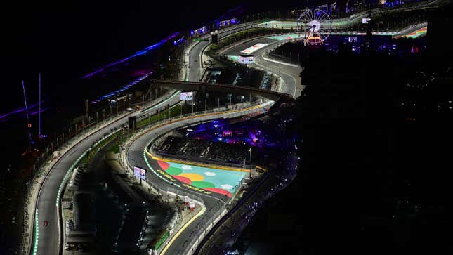 A photo of the Jeddah Corniche Circuit in Saudi Arabia. 