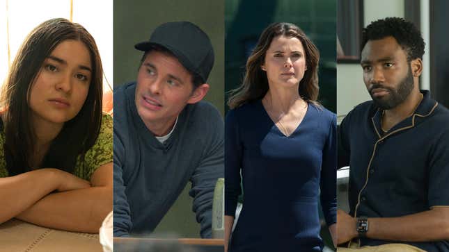 Devery Jacobs in Reservation Dogs; James Marsden in Jury Duty; Keri Russell in The Diplomat; Donald Glover in Atlanta