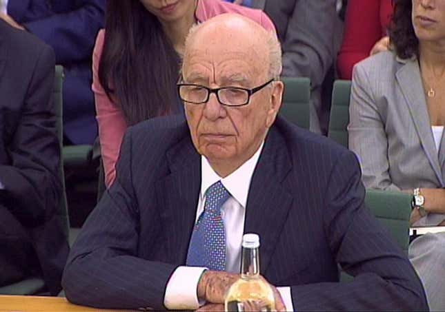 Rupert Murdoch had to give evidence to the House of Commons back in 2011 over the phone hacking controversy.