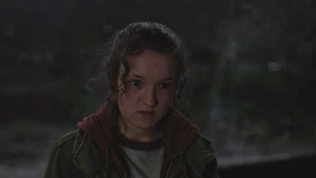 Ellie is seen staring down Joel as he attacks a FEDRA soldier.