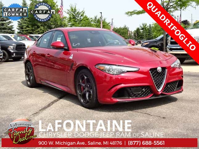 Image for article titled Car And Driver&#39;s Nightmarishly Unreliable Alfa Romeo Giulia Is Up For Sale