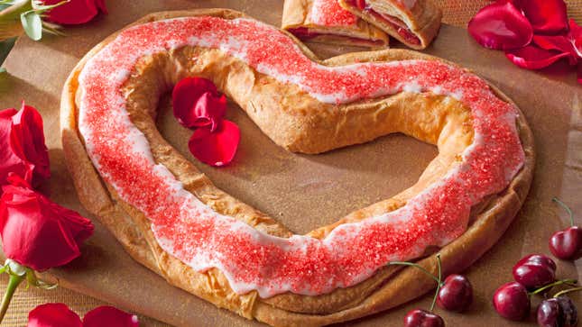 heart-shaped kringle pastry