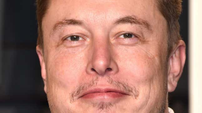 A close up of Elon Musk's face.