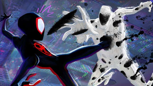 Miles Morales' Spider-Man attempts to battle comics villain The Spot.