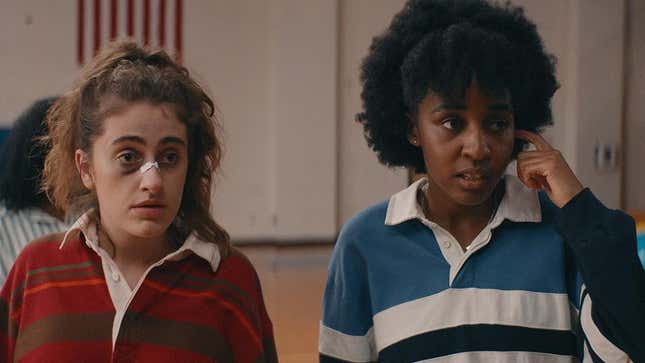 Rachel Sennott and Ayo Edebiri in ‘Bottoms.’