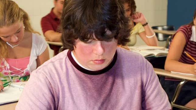 Image for article titled Kid Coming From P.E. Spends Entire Math Class Absolutely Drenched In Sweat