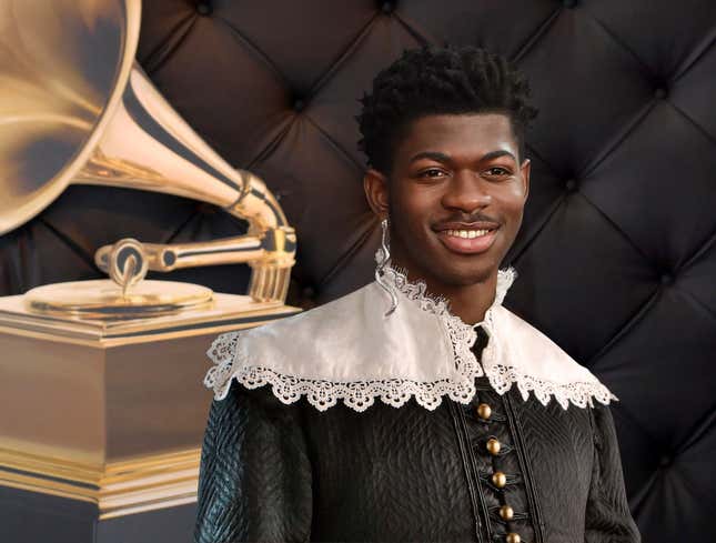 Image for article titled ‘The Cowboy Thing Is Over,’ Says Lil Nas X Appearing On Red Carpet Dressed As 17th-Century Puritan Minister