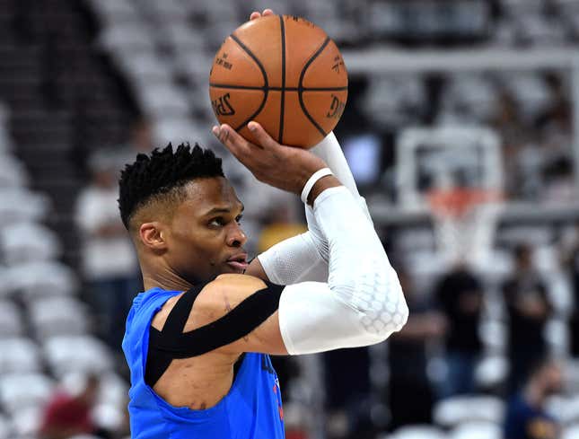 Image for article titled Dedicated Russell Westbrook Stays Late After Practice To Miss 100 Extra Shots