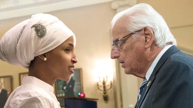 Image for article titled 82-Year-Old New Jersey Congressman Bill Pascrell Quietly Asks Ilhan Omar If He Can Be Part Of The Squad