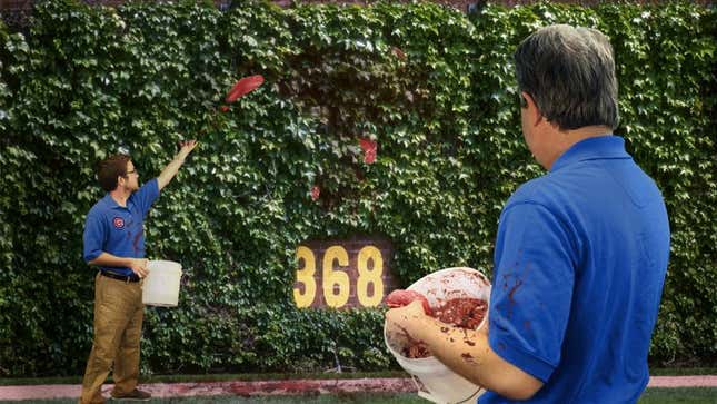 Image for article titled Wrigley Field Grounds Crew Feed Buckets Of Raw Meat To Hungry Ivy