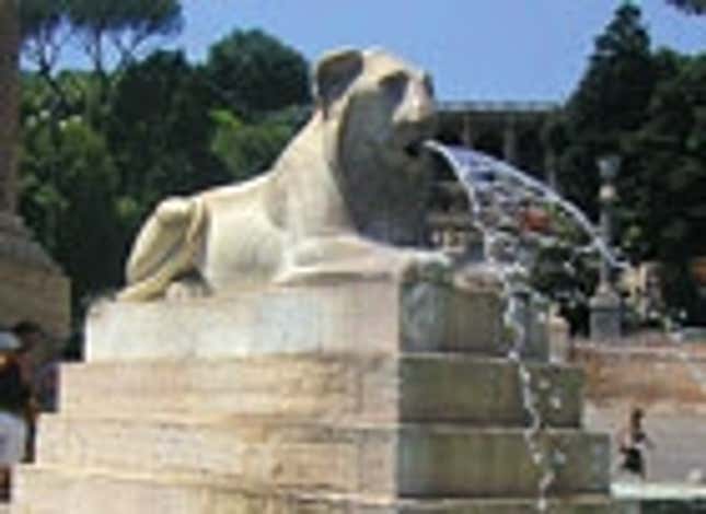 Image for article titled Fountain Simulates Vomiting Lion