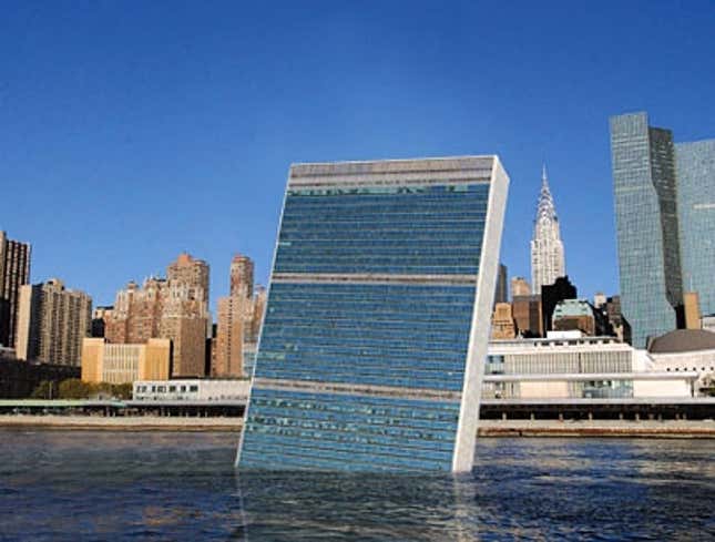 Image for article titled UN Quietly Pushed Into East River
