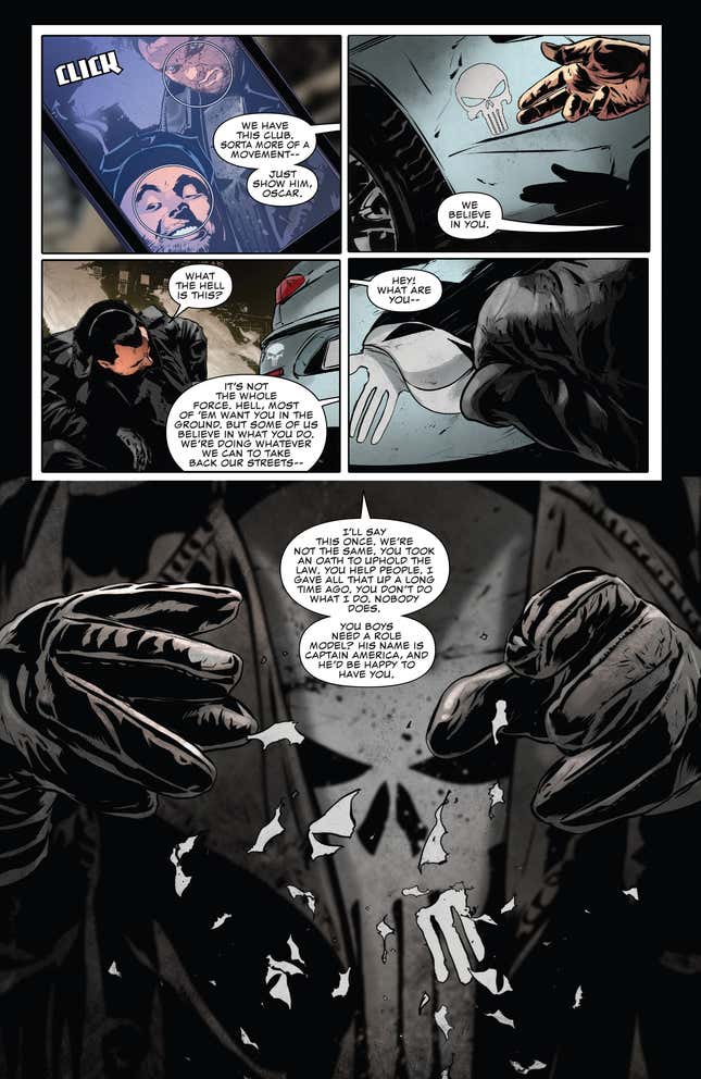 Frank Castle makes it clear that he’s not for cops emulating his tactics.