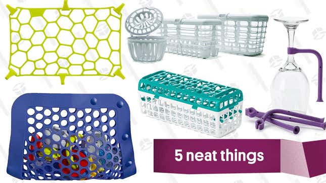 Image for article titled These Dishwasher Inserts Make Your Top Rack Way More Useful