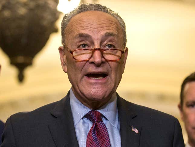 Image for article titled Chuck Schumer Condemns Mitch McConnell For Being Way Better At This Than Him