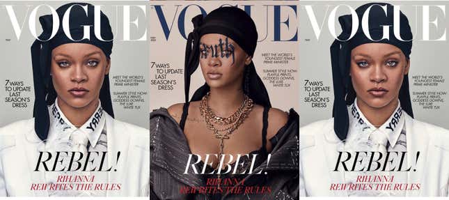 Image for article titled Disappointed, but Not Surprised: Rihanna Gently Swerves Another Album Release Chat in &#39;British Vogue&#39; Cover Story