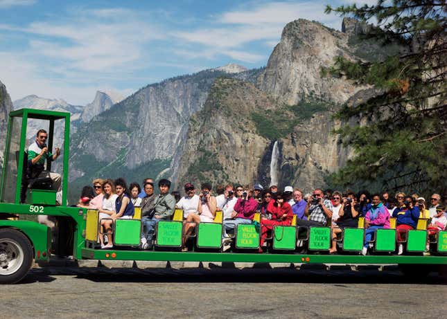 Tram at Tunnel View, Yosemite National Park, 1990/1991