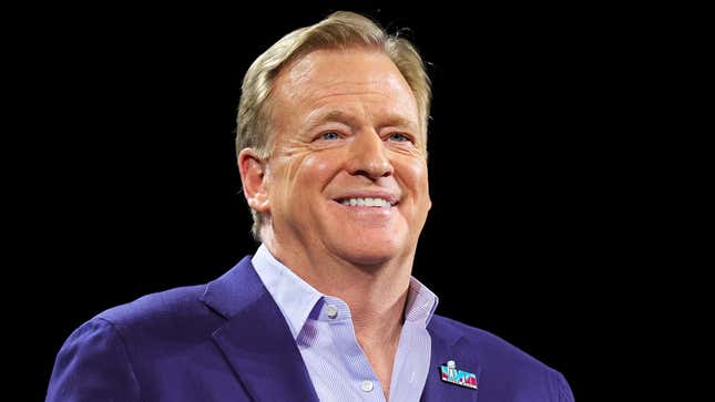 Image for article titled Roger Goodell Just Hoping For Competitive Game Where No One Dies On Field, Mentions League’s Record On Race, Brings Up CTE, Highlights Discriminatory Hiring Practices, Or Says ‘Deshaun Watson’
